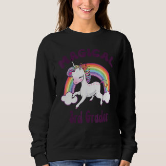 Back To School 3rd Third Grade Magical Unicorn Rai Sweatshirt