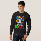 Back To School 3rd Third Grade Rocks Dabbing Unico Sweatshirt (Vorne ganz)