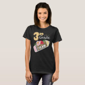 Back To School 3rd Third Grade Team Pencil Leopard T-Shirt (Vorne ganz)