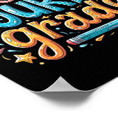 Back To School 4th Grade Set  Poster (Ecke)