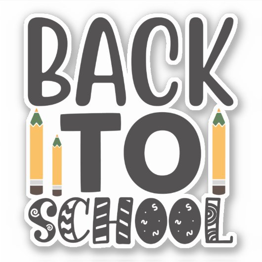 Back to School Aufkleber (Vorderseite)
