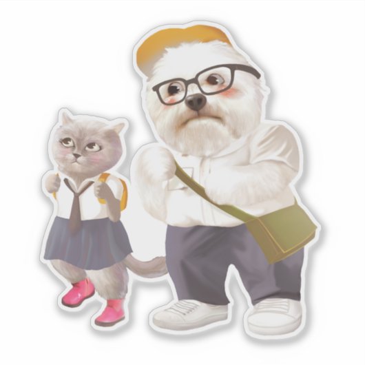 Back to School Aufkleber (Vorderseite)