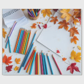Back-to-School Autumn Geschenkpapier (Flach)