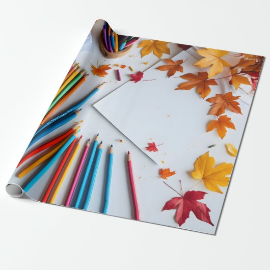 Back-to-School Autumn Geschenkpapier (Ungerollt)