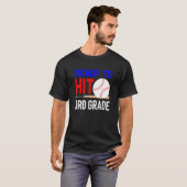 Back To School Baseball Ready To Hit 3rd Grade Stu T-Shirt (Vorne ganz)