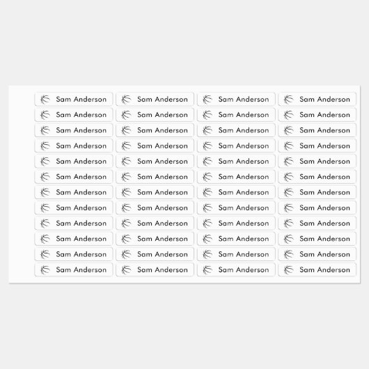 Back to School Basketball Kids Name Labels Etiketten (Blatt)
