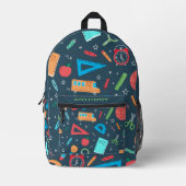 Back to School Bedruckter Rucksack (Vorderseite)