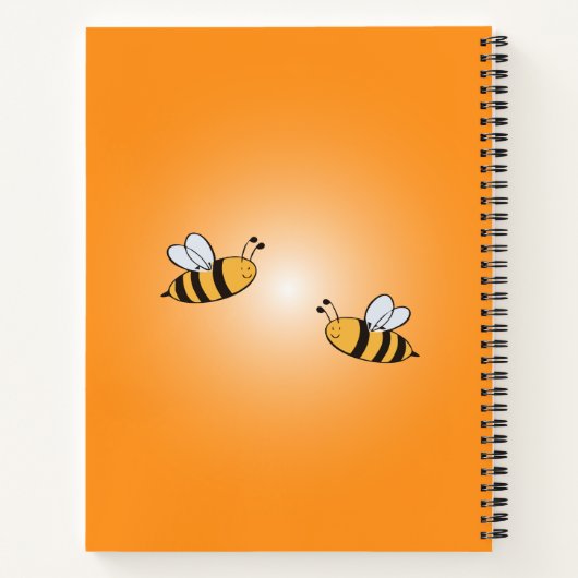 Back-to-school - Bee-Themed Spiral Notebook Notizblock (Rückseite)