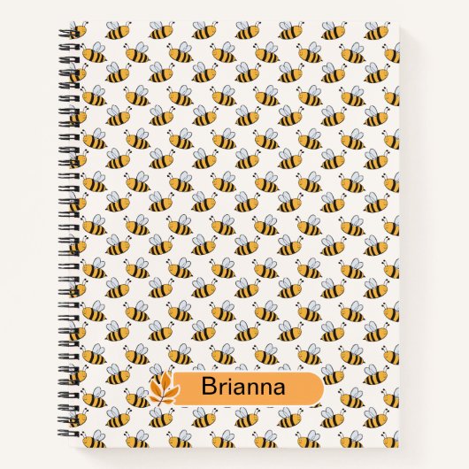 Back-to-school - Bee-Themed Spiral Notebook Notizblock (Vorderseite)