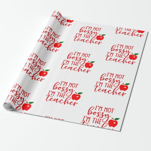 back to school bossy teacher geschenkpapier (Ungerollt)
