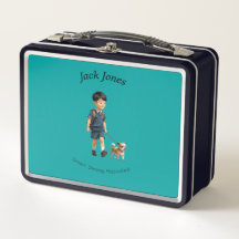 Back to School Boy & Dog Custom