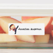 Back to School Boys Cute Ninja Kids Name Etiketten (Befestigt)