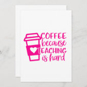 back to school coffee lover teacher cute einladung (Vorne/Hinten)