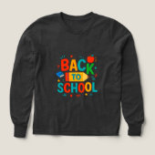 Back to School" Colorful Pencil & Apple Graphic (Design Vorderseite)
