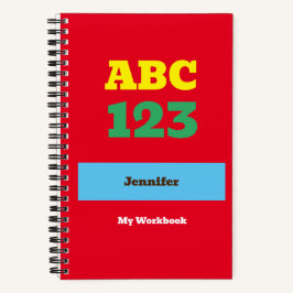 Back to School Custom Name Spiral Notebook Notizblock