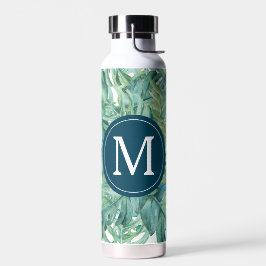 Back To School Custom Tropical Leaves Trinkflasche