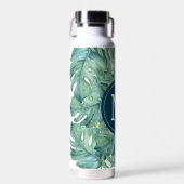 Back To School Custom Tropical Leaves Trinkflasche (Vorne)