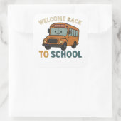 Back to School – Cute and Funny School  Quadratischer Aufkleber (Tasche)