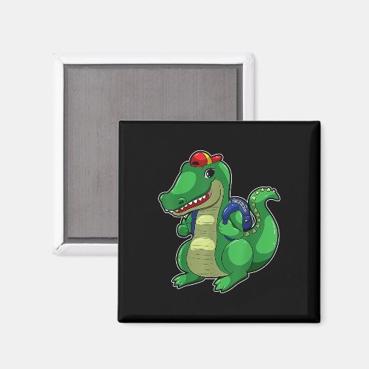 Back To School Cute Crocodile Funny Croc Backpack Magnet (Vorderseite/Rückseite)
