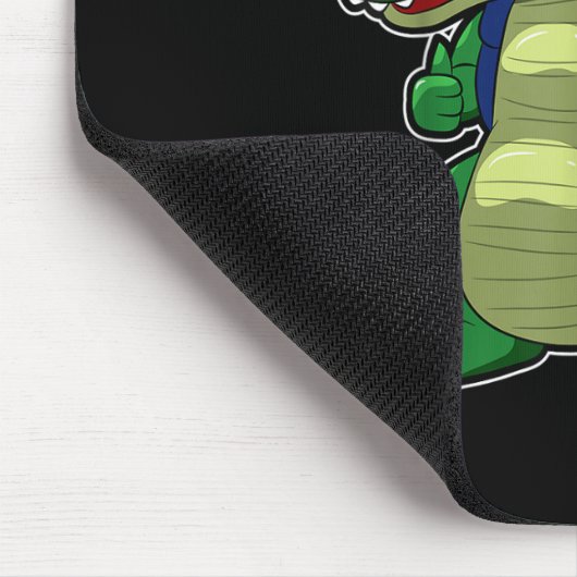 Back To School Cute Crocodile Funny Croc Backpack  Mousepad (Ecke)