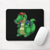 Back To School Cute Crocodile Funny Croc Backpack Mousepad (Mit Mouse)