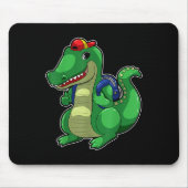 Back To School Cute Crocodile Funny Croc Backpack  Mousepad (Vorne)