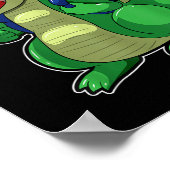 Back To School Cute Crocodile Funny Croc Backpack Poster (Ecke)