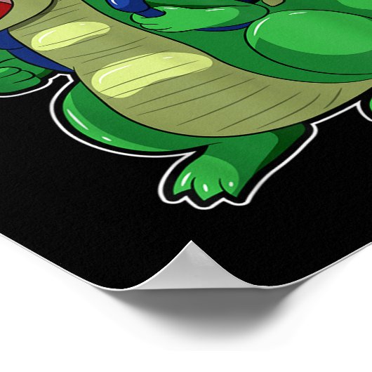 Back To School Cute Crocodile Funny Croc Backpack Poster (Ecke)