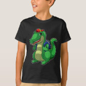 Back To School Cute Crocodile Funny Croc Backpack T-Shirt (Vorderseite)
