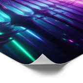 Back to School Dream Aurora Neon Forest Poster (Ecke)