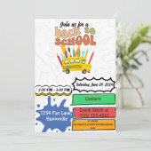back to school einladung (Stehend Vorderseite)
