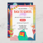 back to school einladung (Vorne/Hinten)