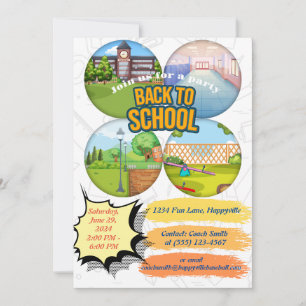 back to school einladung