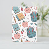 Back to School Einladung (Stehend Vorderseite)