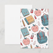 Back to School Einladung (Vorne/Hinten)