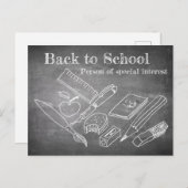 Back to School Feiertagspostkarte (Vorne/Hinten)