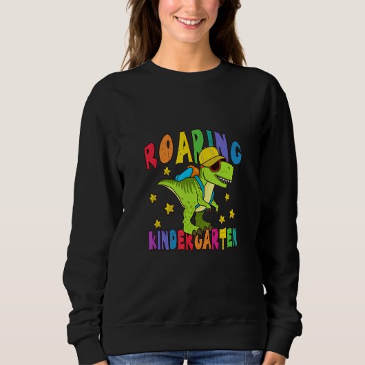 Back To School First Day Of School Roaring Kinderg Sweatshirt (Vorderseite)