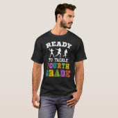 Back to School Football Ready to Tackle Fourth Gra T-Shirt (Vorne ganz)