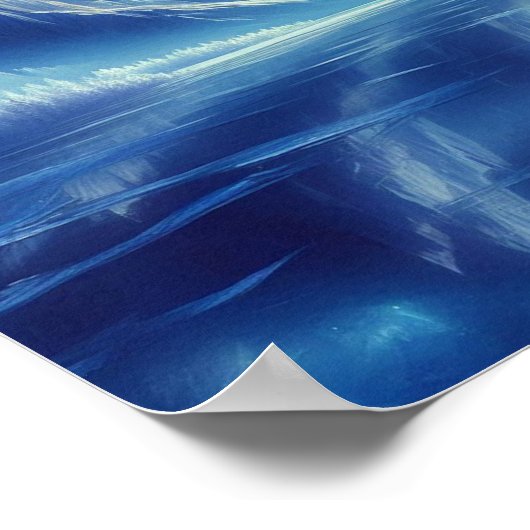 Back to School Frozen Indigo Horizon Poster (Ecke)