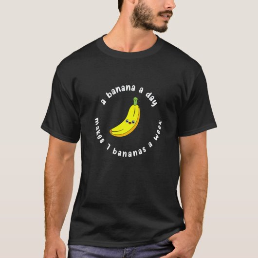 Back to school fun math a banana a day makes 7 ban T-Shirt (Vorderseite)