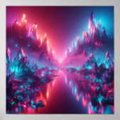 Back to School Futuristic Crystal Glow Poster (Vorne)