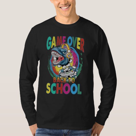 Back To School  Game Over Teacher Student Controll T-Shirt (Vorderseite)