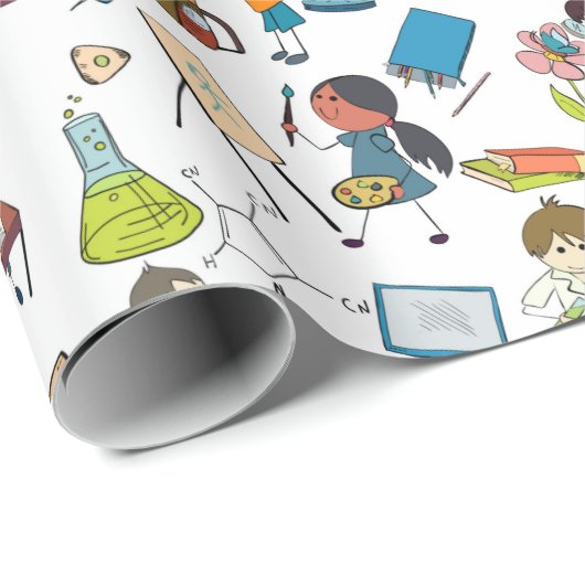 Back to School Geschenkpapier (Rolleneckpunkt)