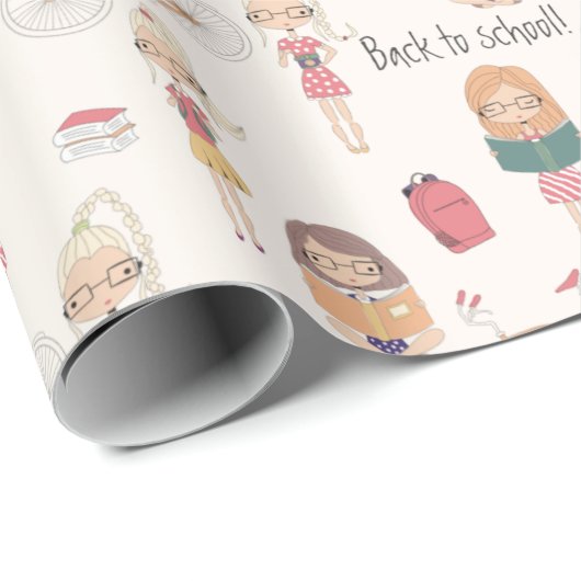 Back to School Geschenkpapier (Rolleneckpunkt)