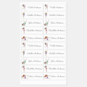 Back to School Girls Gymnastics Kids Name Etiketten (Blatt)