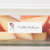 Back to School Girls Gymnastics Kids Name Etiketten (Befestigt)