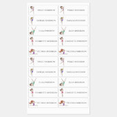 Back to School Girls Gymnastics Kids Name Etiketten (Blatt)