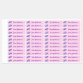 Back to School Girls Pink Unicorn Kids Name Etiketten (Blatt)