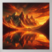 Back to School Golden Sunset Mountains Poster (Vorne)