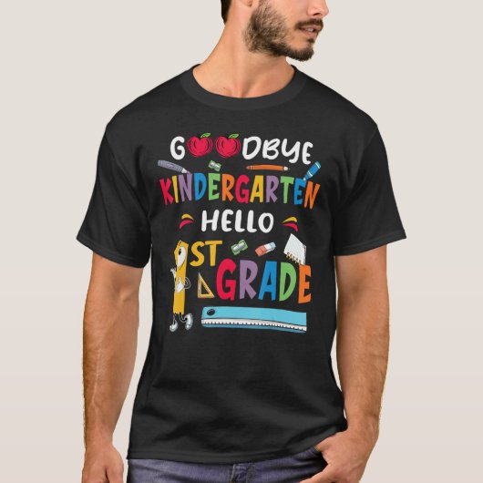 Back to School Goodbye Kindergarten Hello 1st Grad T-Shirt (Vorderseite)